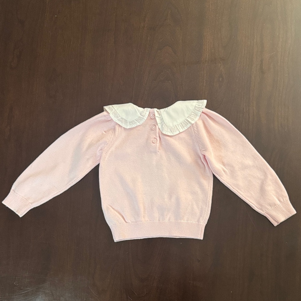 Janie and Jack Pink Sweater with Bunny Design - Picture 8 of 9